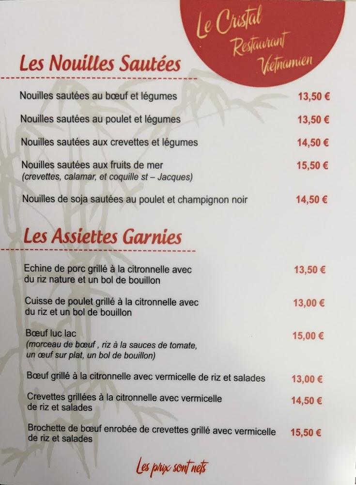 Restaurant Vietnamien Le Cristal - Menu Image 2
