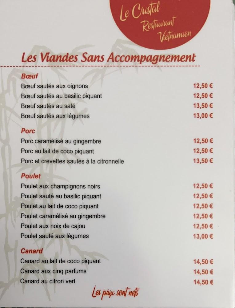 Restaurant Vietnamien Le Cristal - Menu Image 4